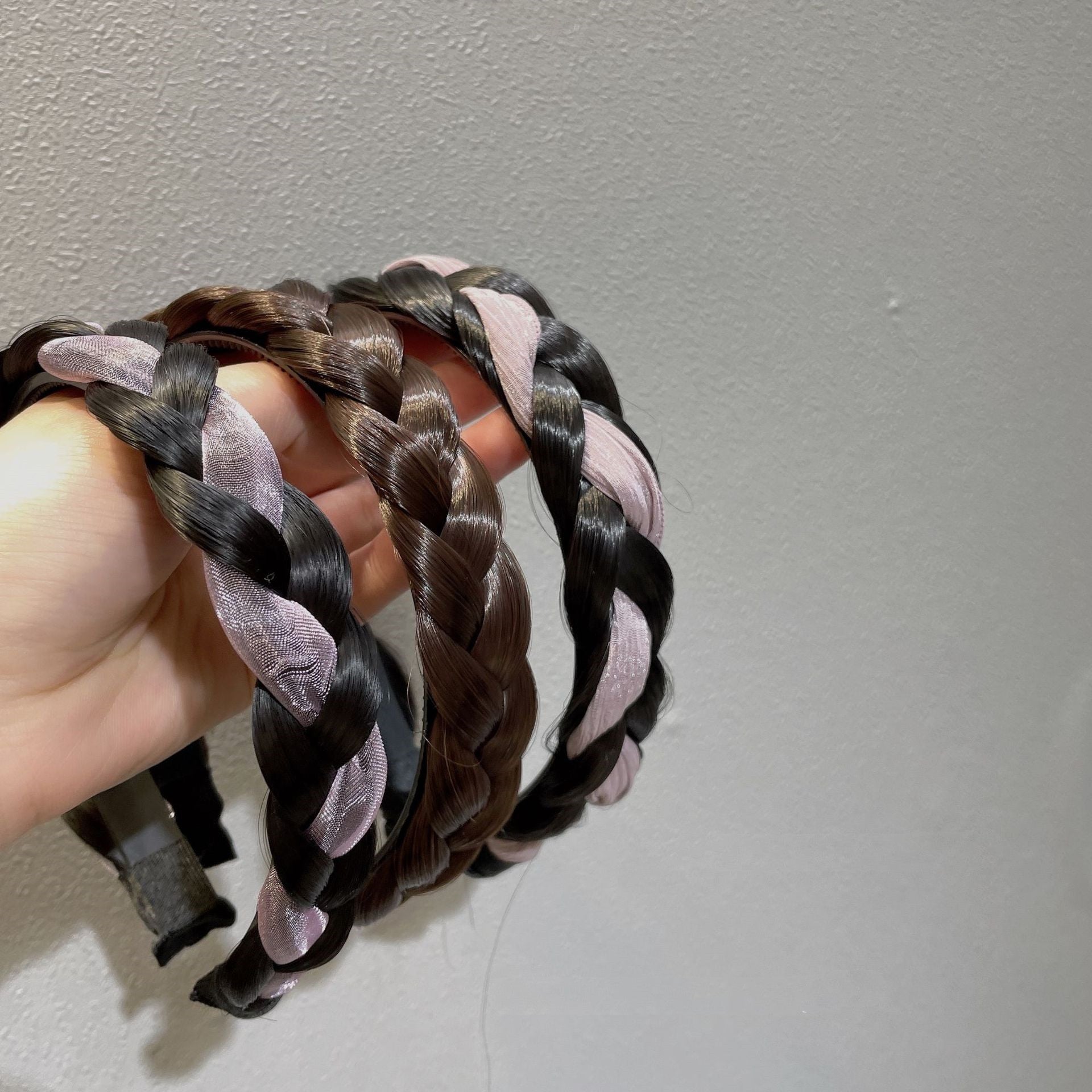 Fabric Wig Braid Headband Handmade Fishbone Hair Accessories