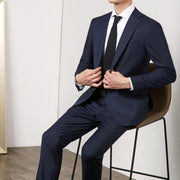 Men's All-match Casual Bamboo Fiber Suit Suit