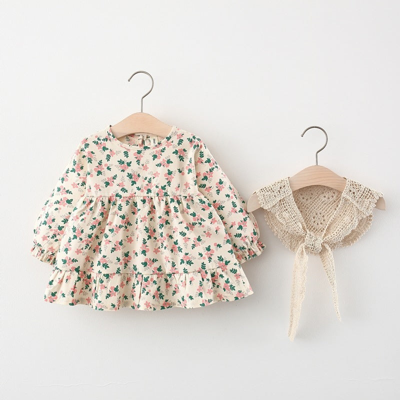 Spring And Autumn New Long Sleeve Girl's Dress