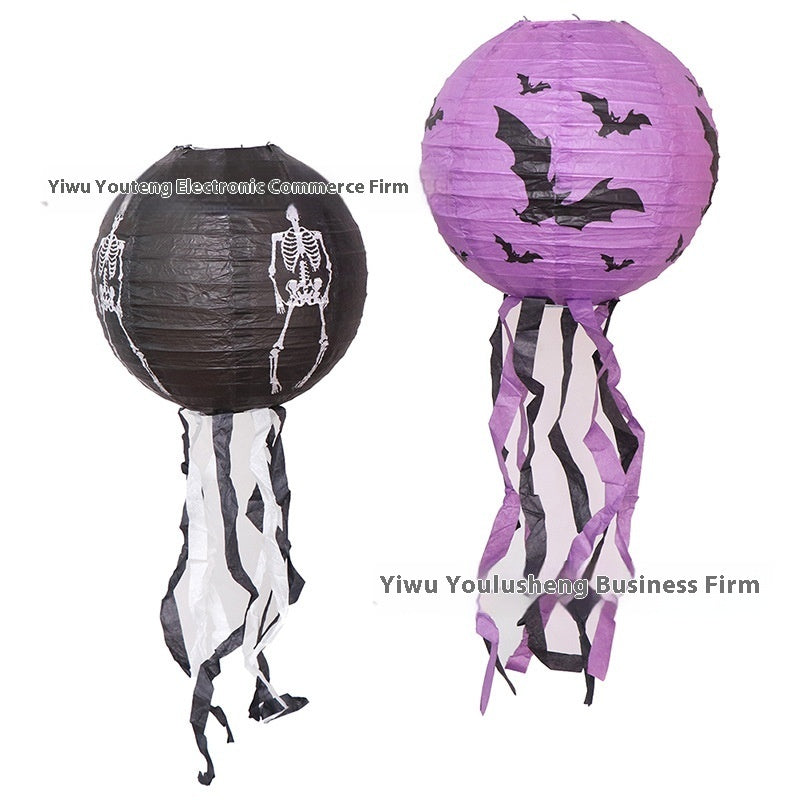 Halloween Pumpkin Hanging Lantern – Store and Mall Decoration Pendant for Ghost Festival and Party Displays