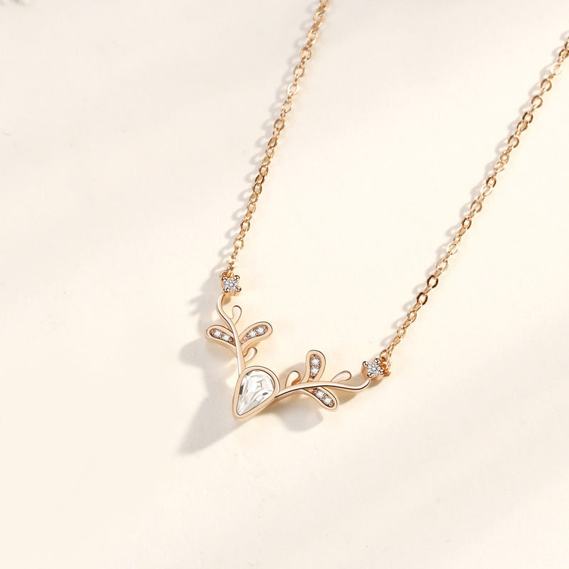 925 Sterling Silver Jewelry Yilu Has You Necklace Female Fashion Trend Pendant Light Luxury Niche Design Sense Ins Clavicle Chain
