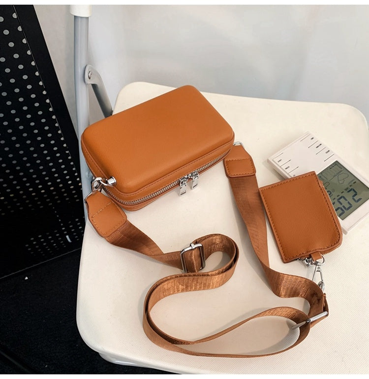 Crossbody Men's Street Pure Color All-matching Simple Single-shoulder Bag
