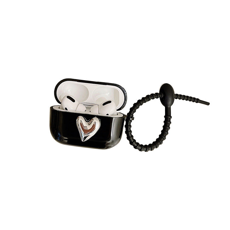 Earphone Sleeves Protective Shell Creative Electroplating Love