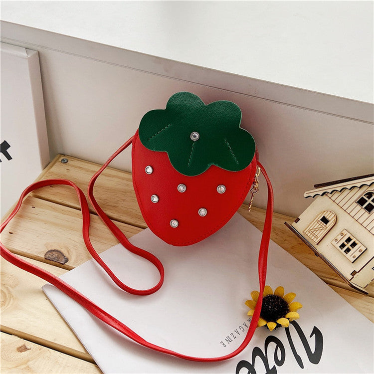 Cute Strawberry Coin Purse – Baby Crossbody Bag for Girls & Boys