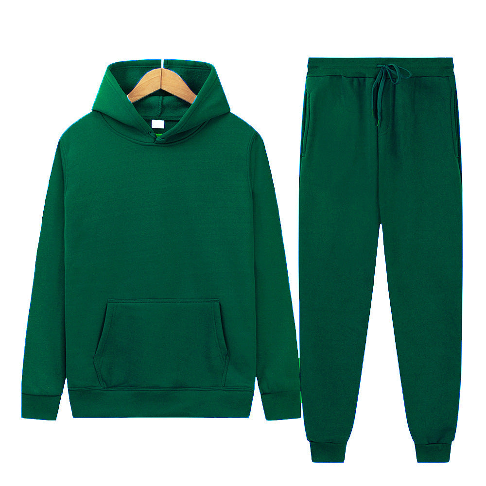 Men's Sport Suit Solid Color Light Board Fleece Warm