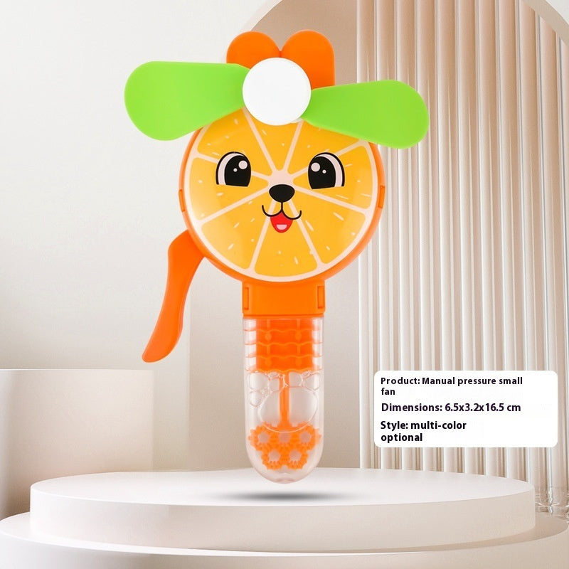 Mini Hand Pressure Fan Bubble Wand Toy
