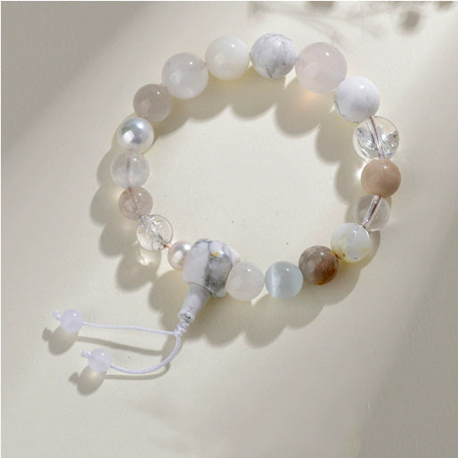 Round Crystal Five Elements Bracelet Unisex Mixed Materials