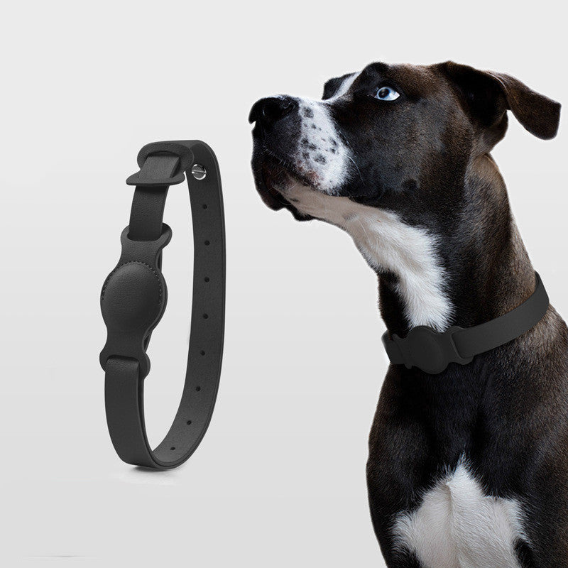 Anti-lost Device Cat And Dog Pet Collar Chain Leather Protective Cover