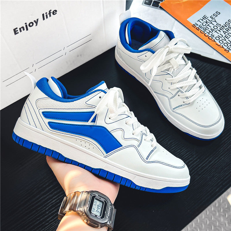 Mens Casual Round Toe Synthetic PU Shoes – Breathable Mesh, Flat Rubber Sole