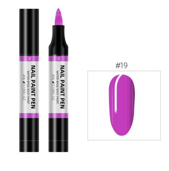 Plastic Nail Art Pen 24 Color Water Based Flower Painting