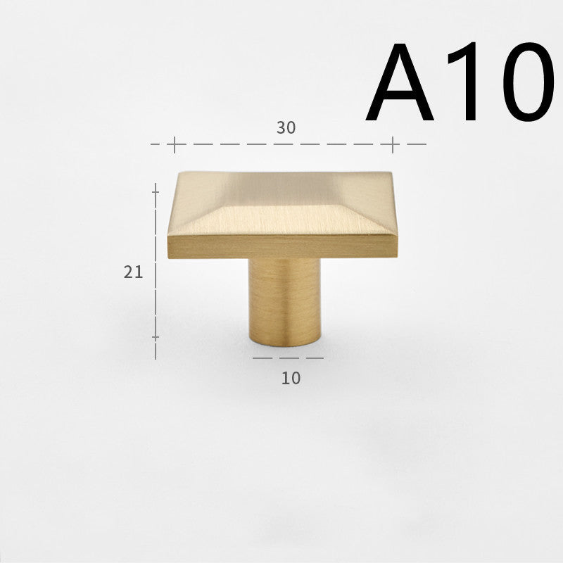 Pure Copper Cabinet Door Handle Golden Light Luxury Brass Handle