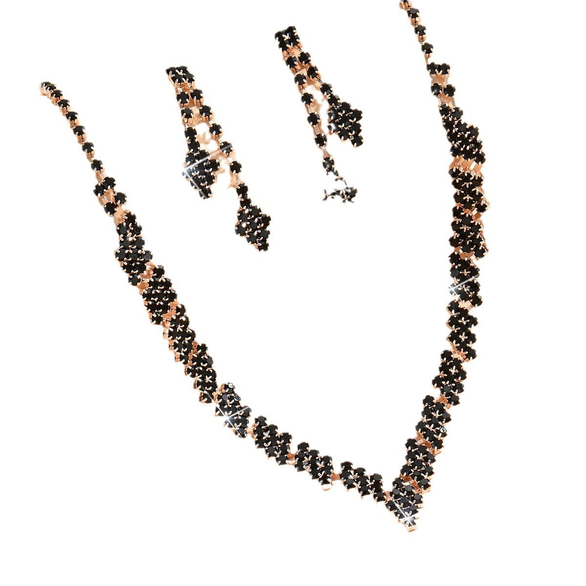 Bridal Wedding Hair Accessories, Necklace, and Earring Set