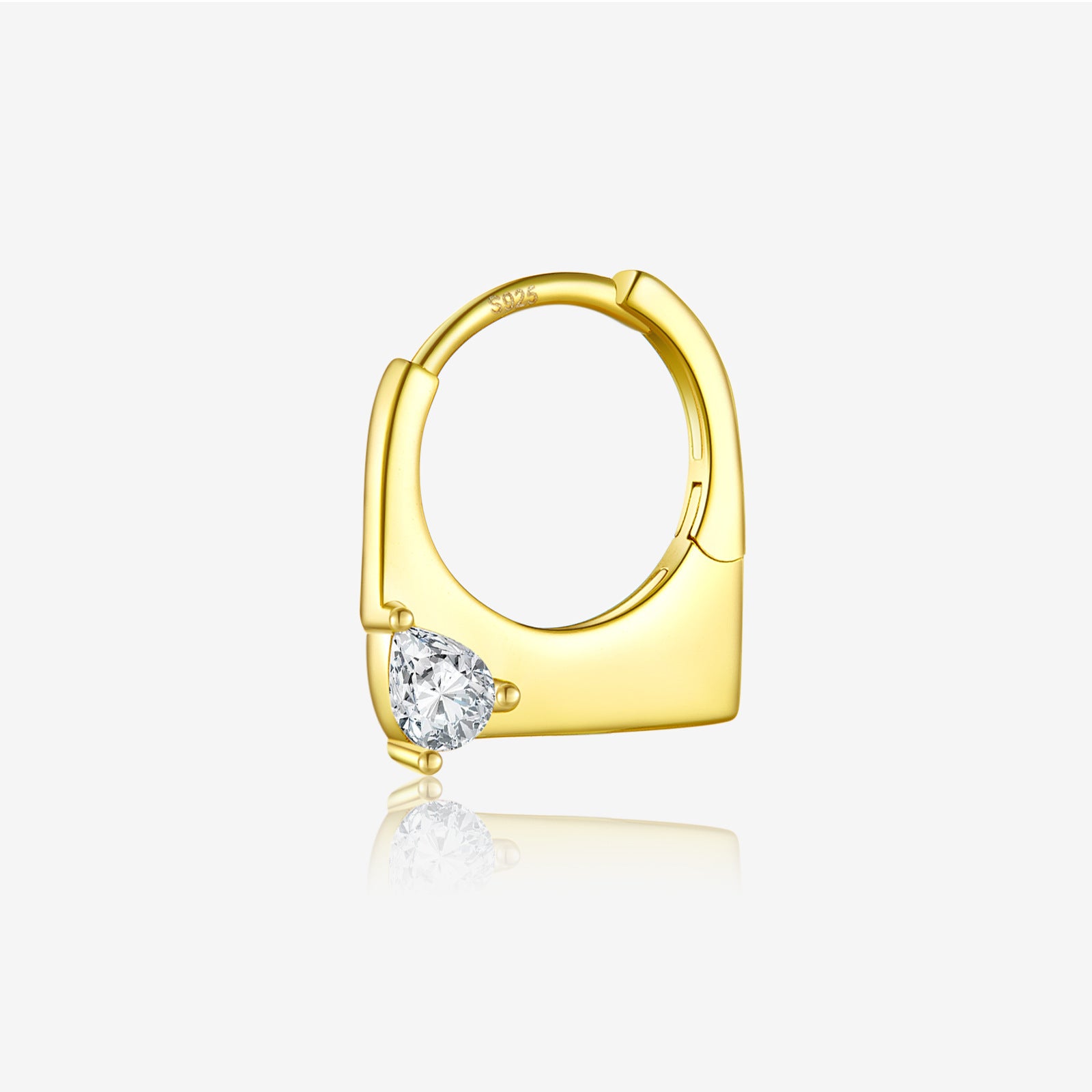 S925 Sterling Silver Small Ear Ring Zircon Stud Earrings Korean Style
