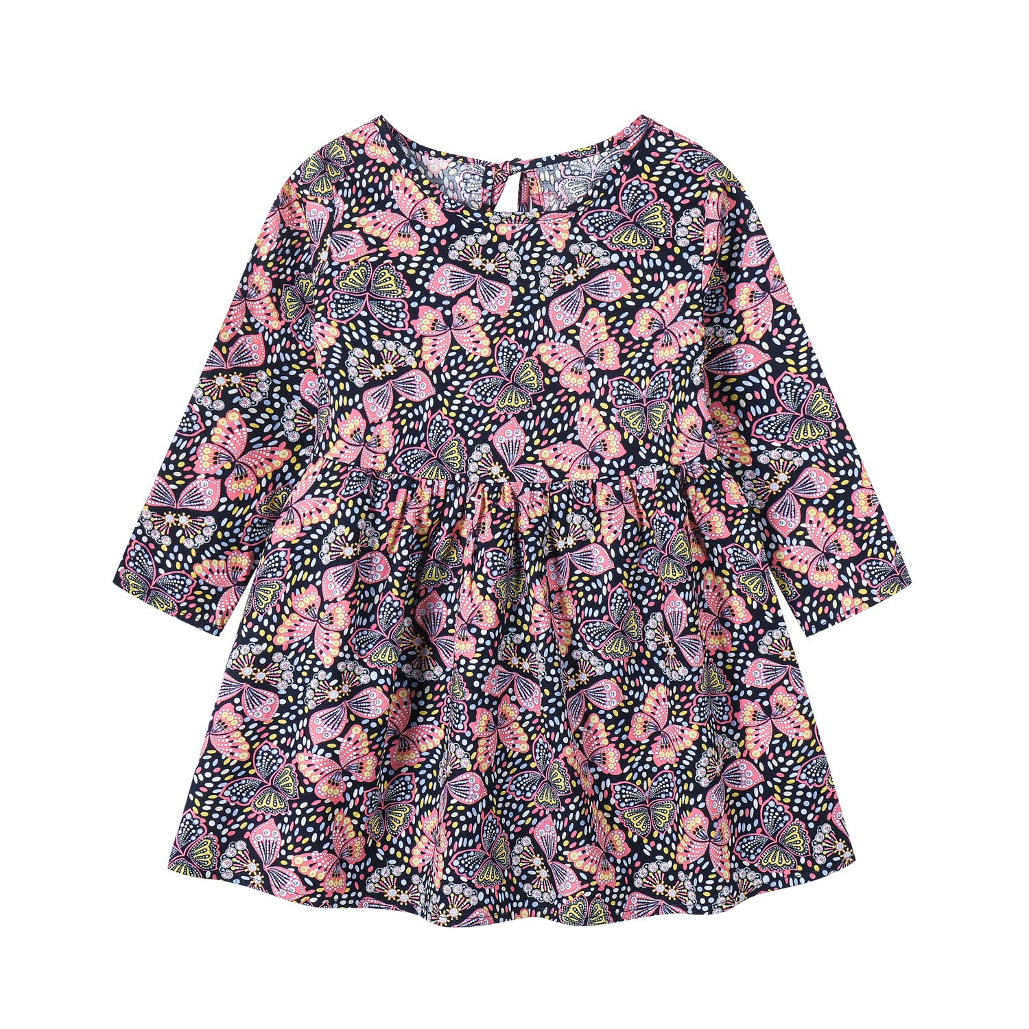 Children's Floral Cotton Long Sleeve Dress