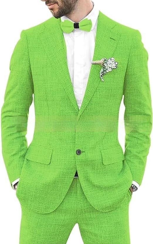 Men's Suit Wedding Party Suit Slim Fit Casual Coat Trousers