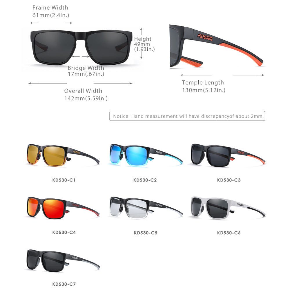 Colorful Real Film Lure Fishing Sunglasses