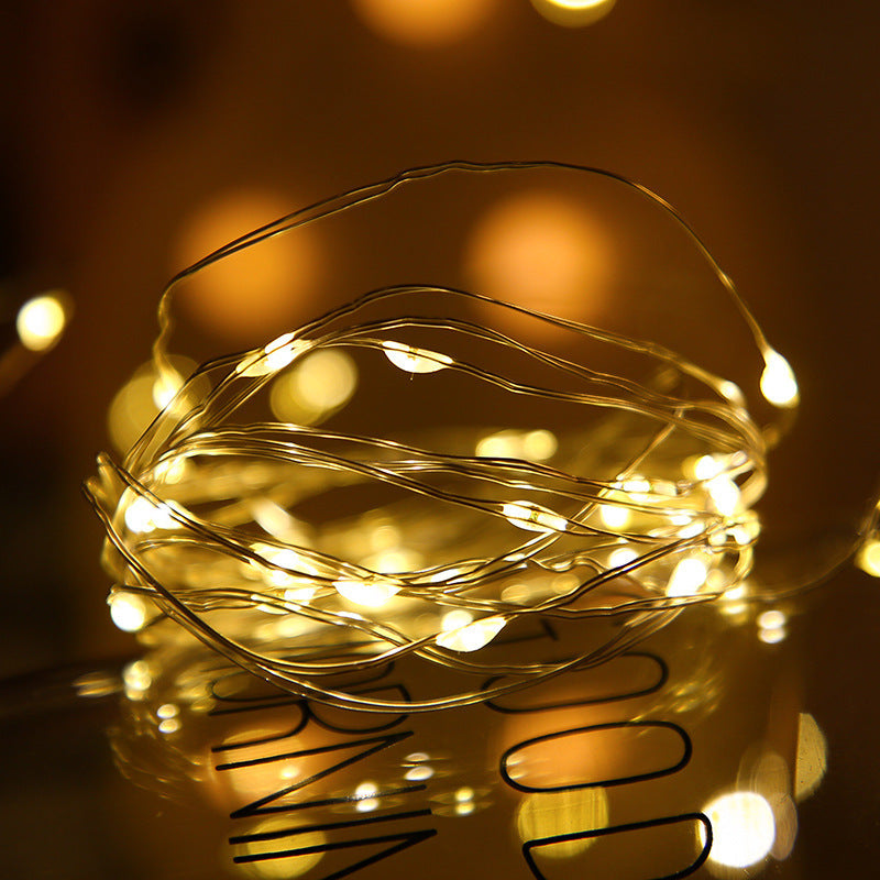 Button Battery Box LED Lighting Chain Small White Box Chandeliers