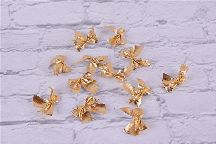 6cm Red Simple Small Flocking Christmas Bow