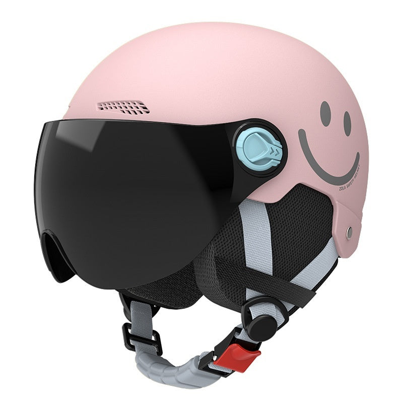 Women's Motorcycle Solid Color Safety Helmet