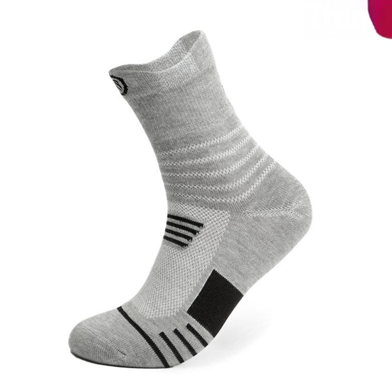 Men's Running and Basketball Socks with Thick Towel Bottom