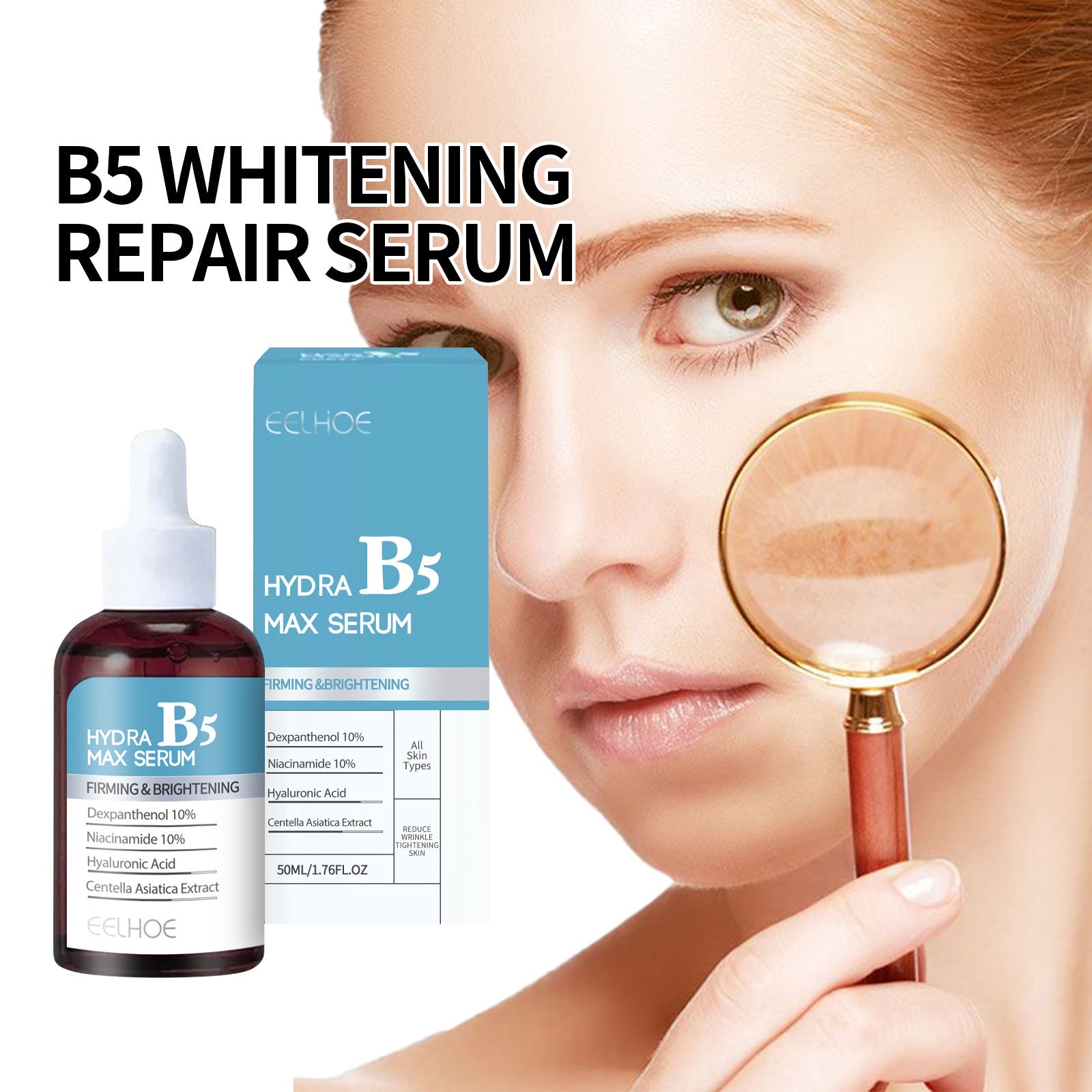 50ml Hydrating Facial Essence – Vitamin C, B5, Niacinamide & Hyaluronic Acid with Centella Extract