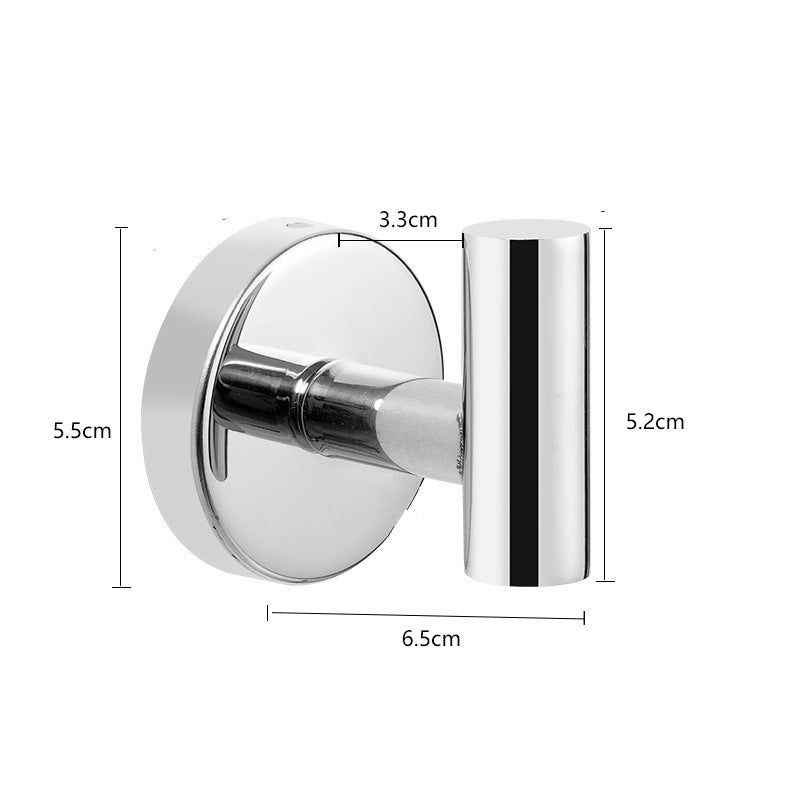 Minimalist 304 Stainless Steel Bathroom Hook – Wall-Mounted Clothes/Towel Hook