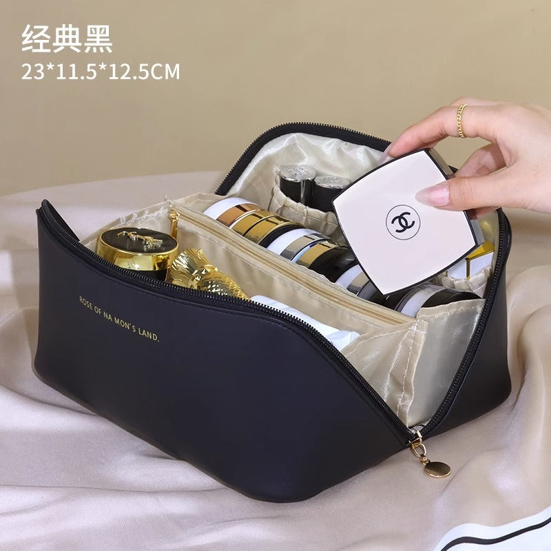 Large Capacity Travel Makeup Bag – Portable Cosmetic Storage Organizer