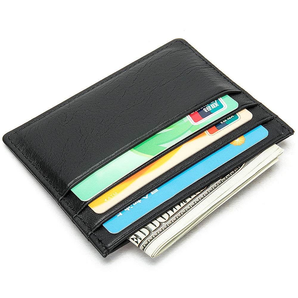 First Layer Cowhide Card Holder Fashion Simple Card Holder