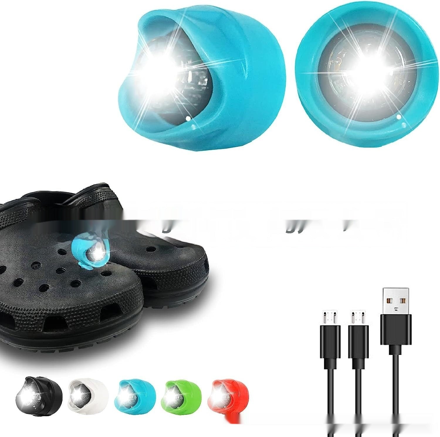 In Stock Plastic Rechargeable Hole Shoes Light New Color Matching