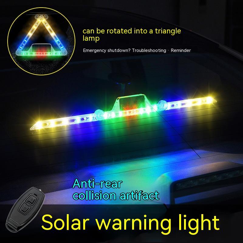 Solar Warning Light Car Anti-collision Flash Emergency Light