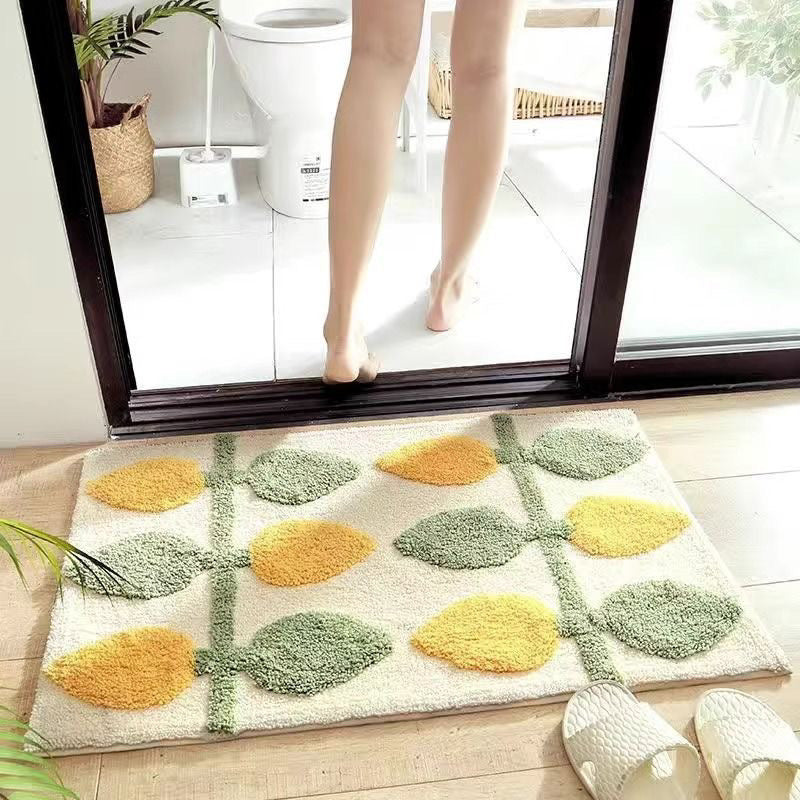 Bathroom Non-Slip Decorative Floor Mat – Cashmere-Like Absorbent and Stain-Resistant Carpet for Bathrooms