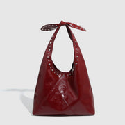 Tote Bag with Rivet Bow – Women’s Underarm Bucket Bag