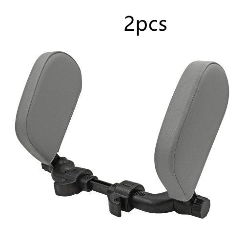 Adjustable Car Headrest Pillow, Soft Leather Travel Neck Support Cushion