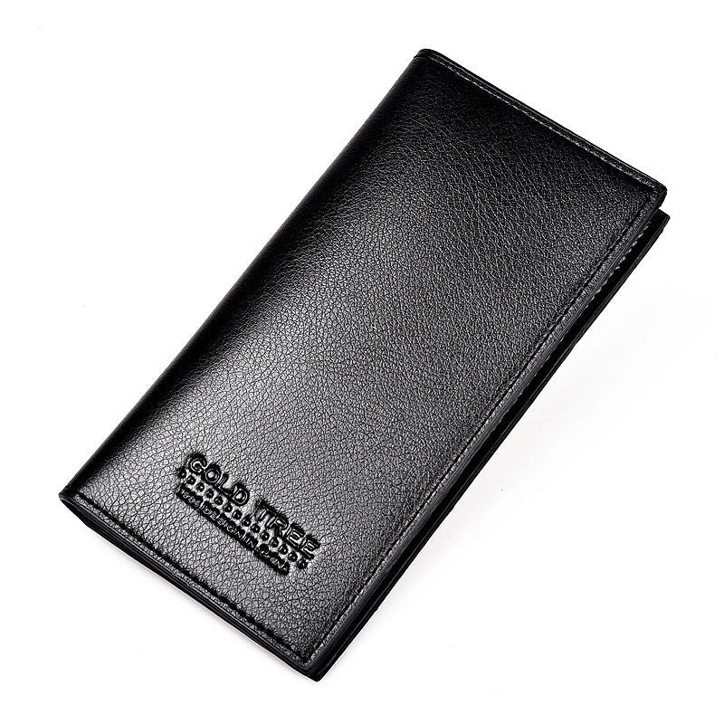 Men's Casual PU Leather Slim Purse Bag With Card Slots