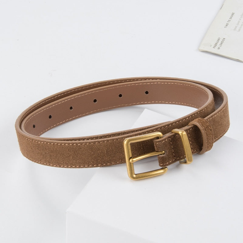 Suede Cowhide Retro Belt