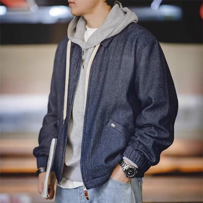 Retro Denim Loose Lapels Coat Spring And Autumn