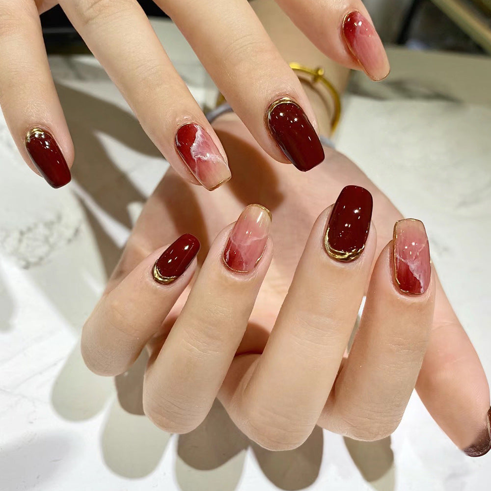 Hand Worn Nail Piece In China-Chic Red In The Year Of The Snake