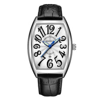 Silver Case Black Leather