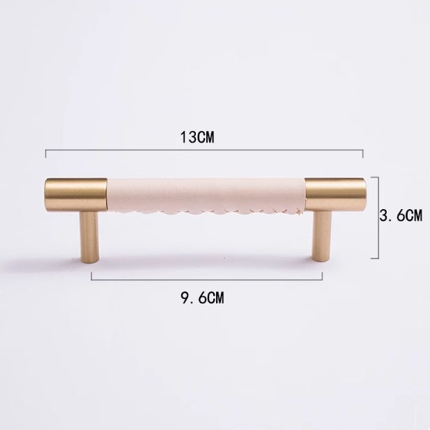 Brass Cowhide Furniture Cabinet Extended Door Handle