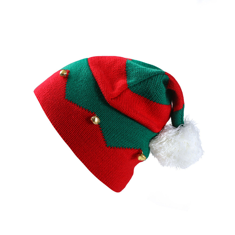 Children's Christmas Striped Knitted Woolen Hat