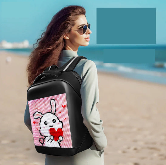LED Backpack Advertising Screen Electronic Intelligent Briefcase