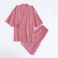 Men's Striped Wine Red