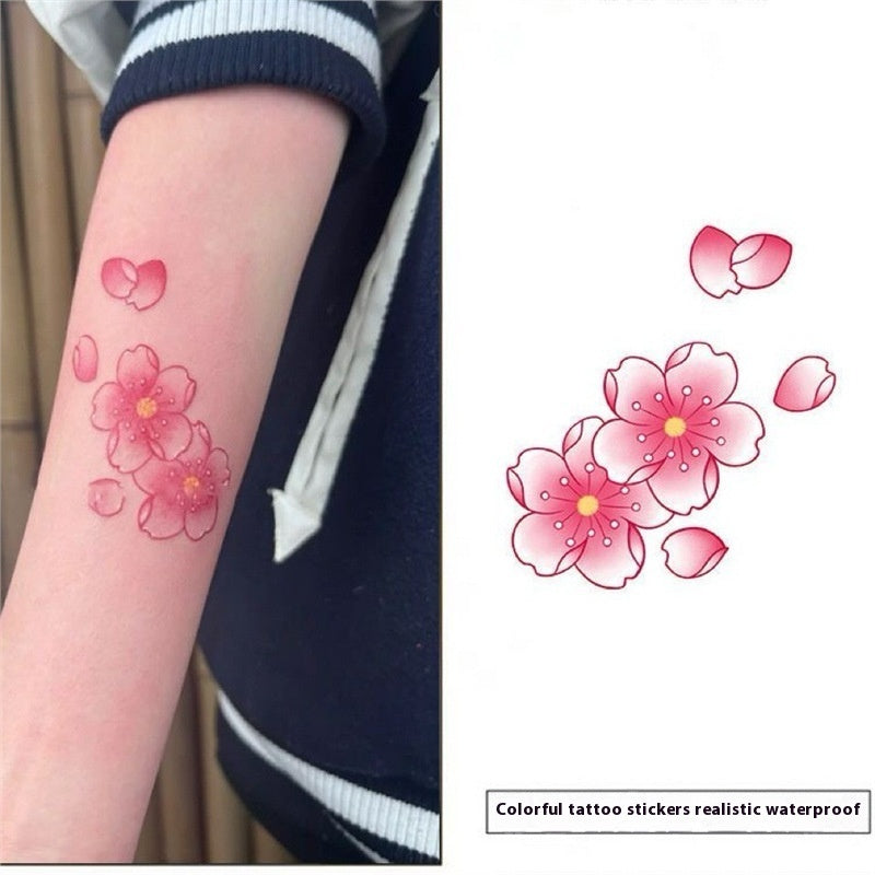 Bare Collarbone Flower Tattoo Sticker Women