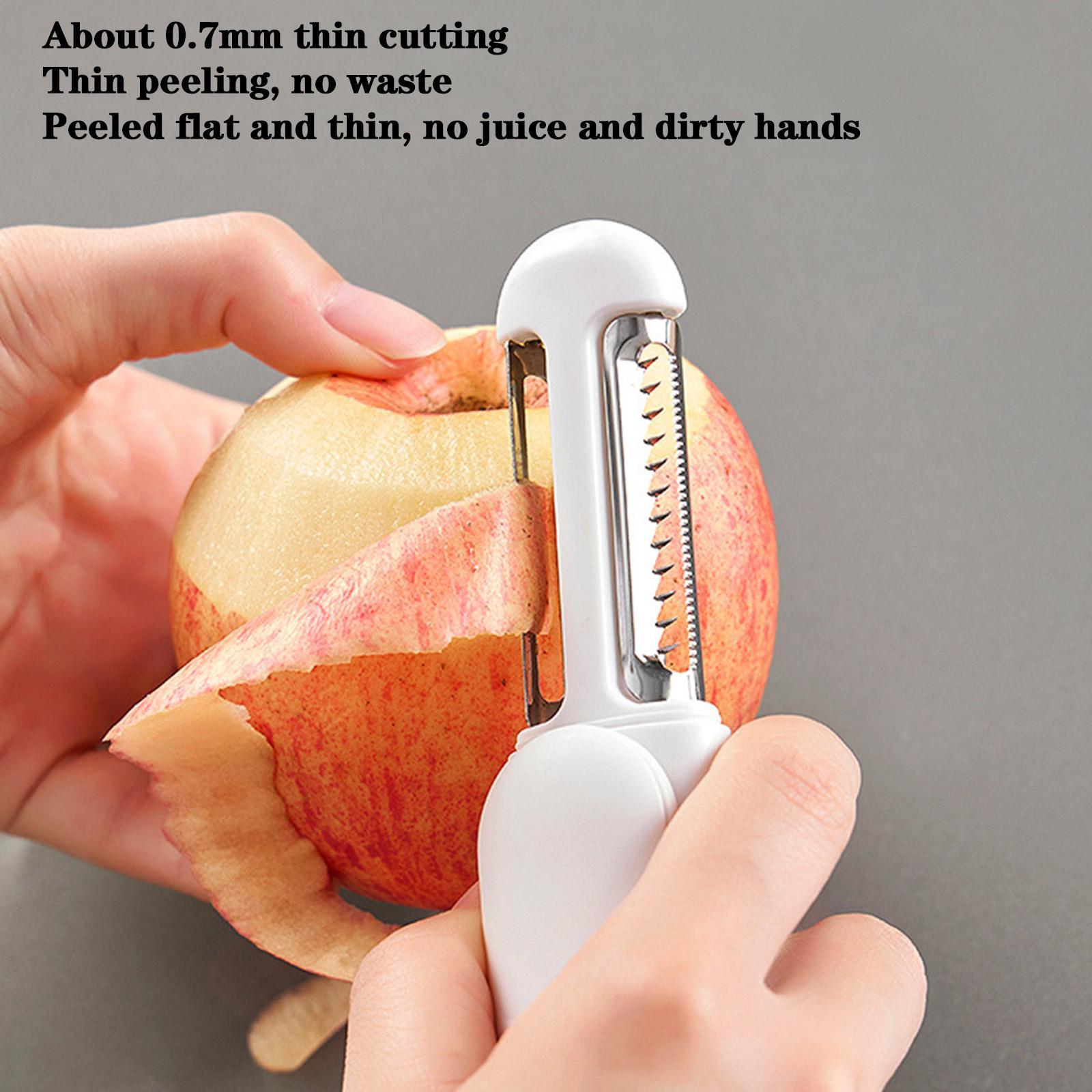 3-in-1 Rotary Paring Knife – Stainless Steel Peeler, Grater & Shredder in One