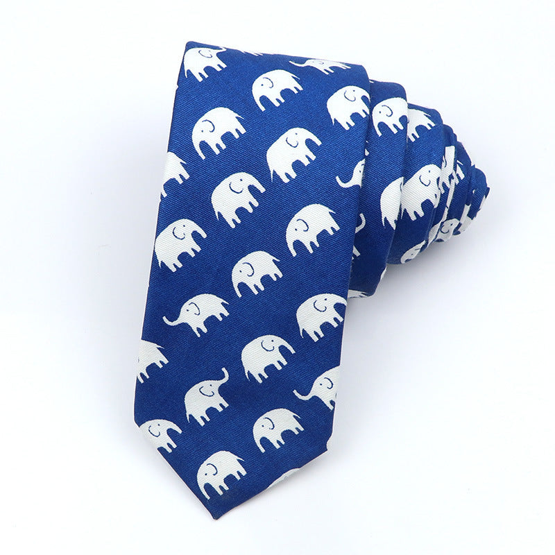 Cartoon Print Cotton Bow Tie – Casual Style