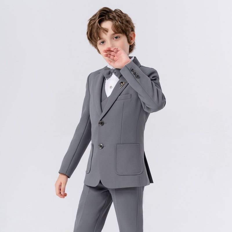 Boy's Suit Dress British Solid Color