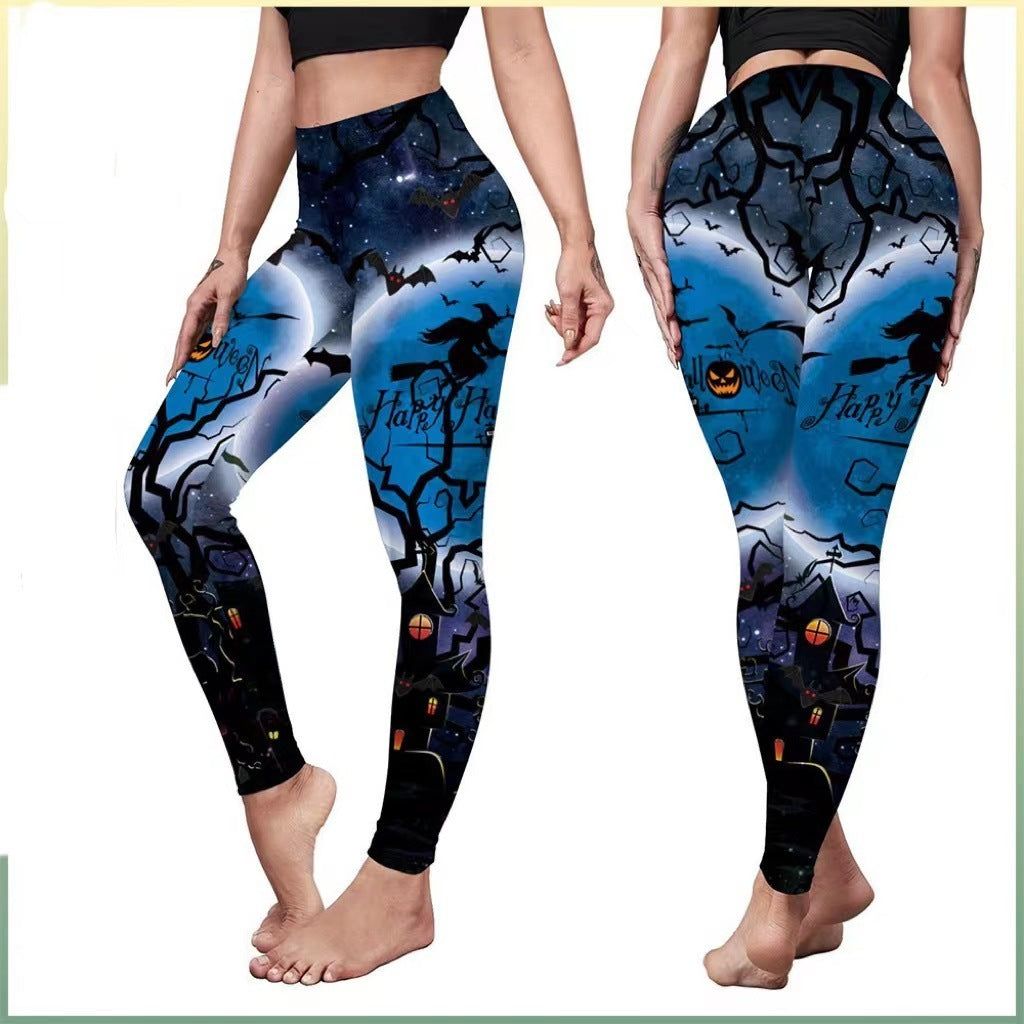 Women's Halloween Bat Elastic Leggings