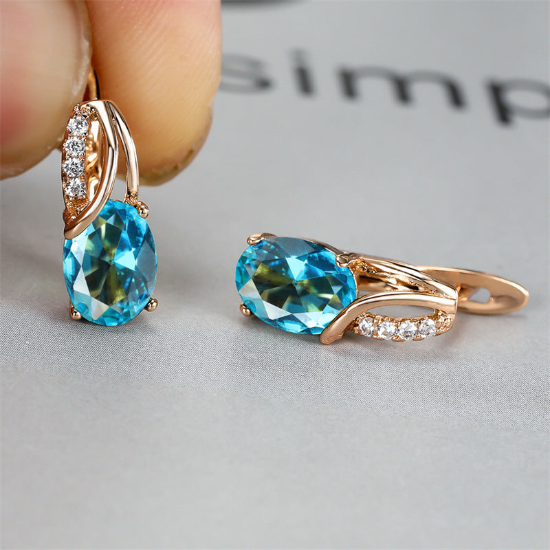 Champagne Gold Earrings Wedding Engagement