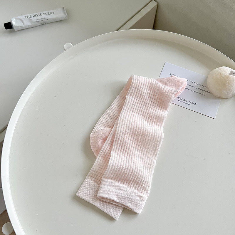 Seamless Tube Combed Cotton Striped Bunching Socks