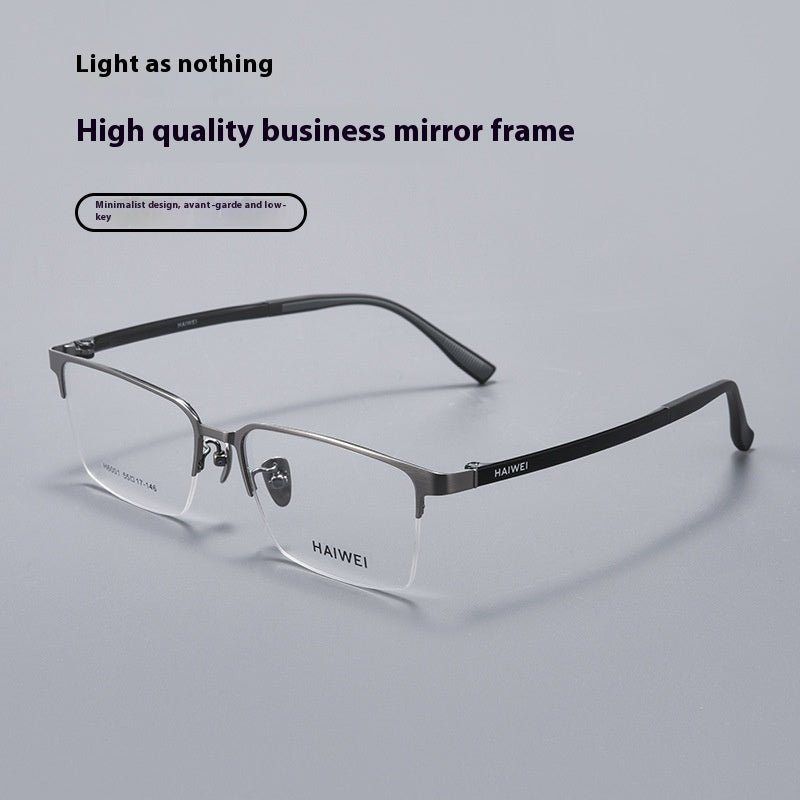 Semi-Rimless Titanium Glasses – Lightweight Plastic Steel Frame